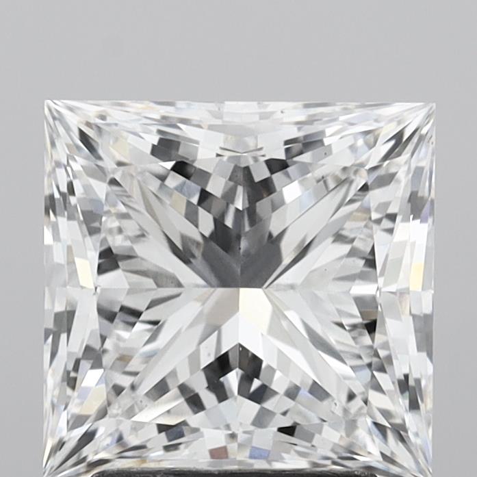 3.02 Carat Princess Shaped, Ideal Cut, D Color, VS1 Clarity, IGI Certified Lab Grown Diamond
