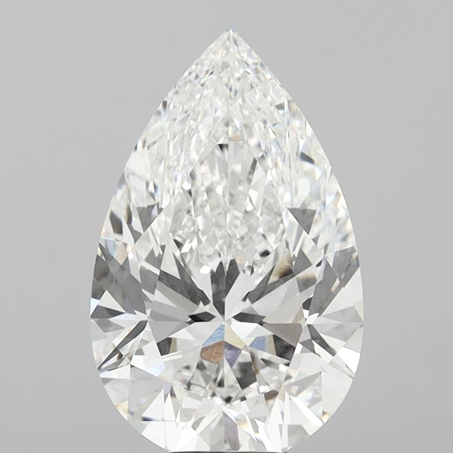 8.03 Carat Pear Shaped, Ideal Cut, F Color, VVS2 Clarity, IGI Certified Lab Grown Diamond