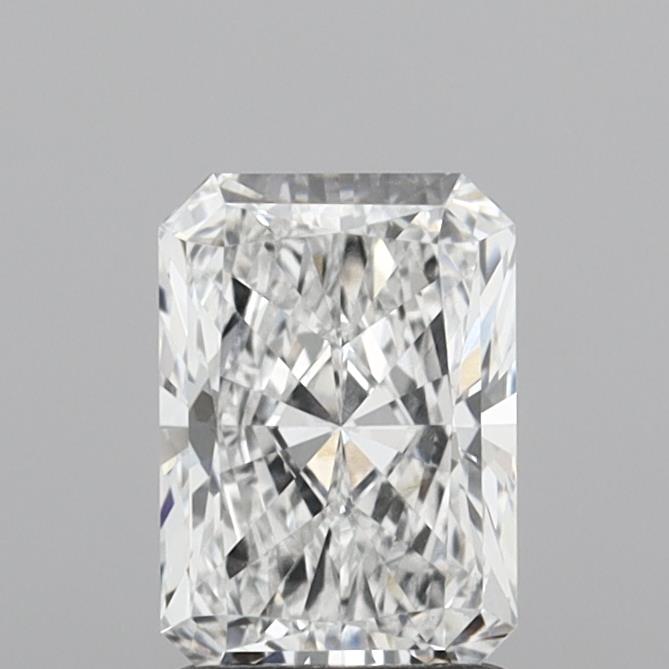 1.55 Carat Radiant Shaped, Ideal Cut, E Color, VVS2 Clarity, IGI Certified Lab Grown Diamond