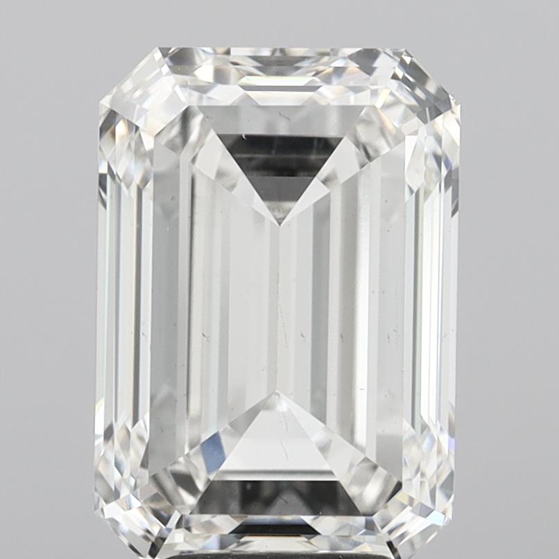 5.01 Carat Emerald Shaped, Excellent Cut, F Color, VS2 Clarity, IGI Certified Lab Grown Diamond