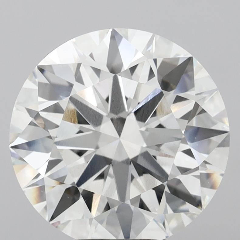 6.09 Carat Round Shaped, Ideal Cut, F Color, VVS2 Clarity, IGI Certified Lab Grown Diamond