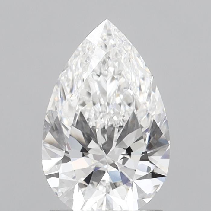 1.59 Carat Pear Shaped, Ideal Cut, D Color, VVS2 Clarity, IGI Certified Lab Grown Diamond