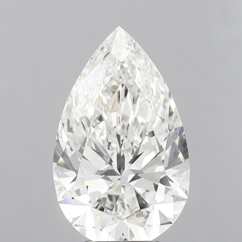 4.72 Carat Pear Shaped, Ideal Cut, G Color, VVS2 Clarity, IGI Certified Lab Grown Diamond