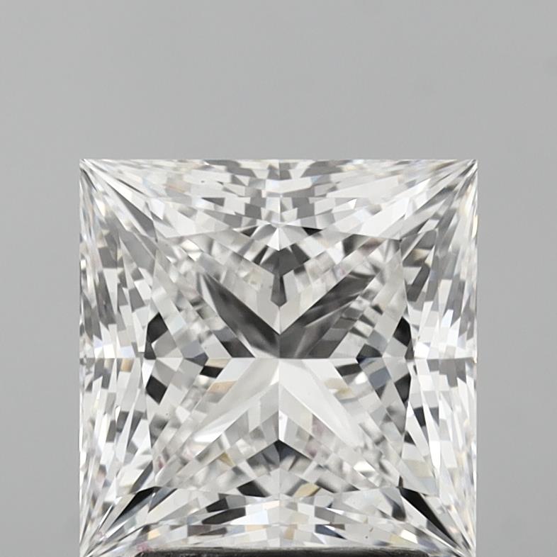 3.04 Carat Princess Shaped, Ideal Cut, F Color, VVS2 Clarity, IGI Certified Lab Grown Diamond