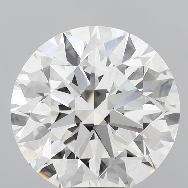 6.07 Carat Round Shaped, Ideal Cut, F Color, VVS2 Clarity, IGI Certified Lab Grown Diamond