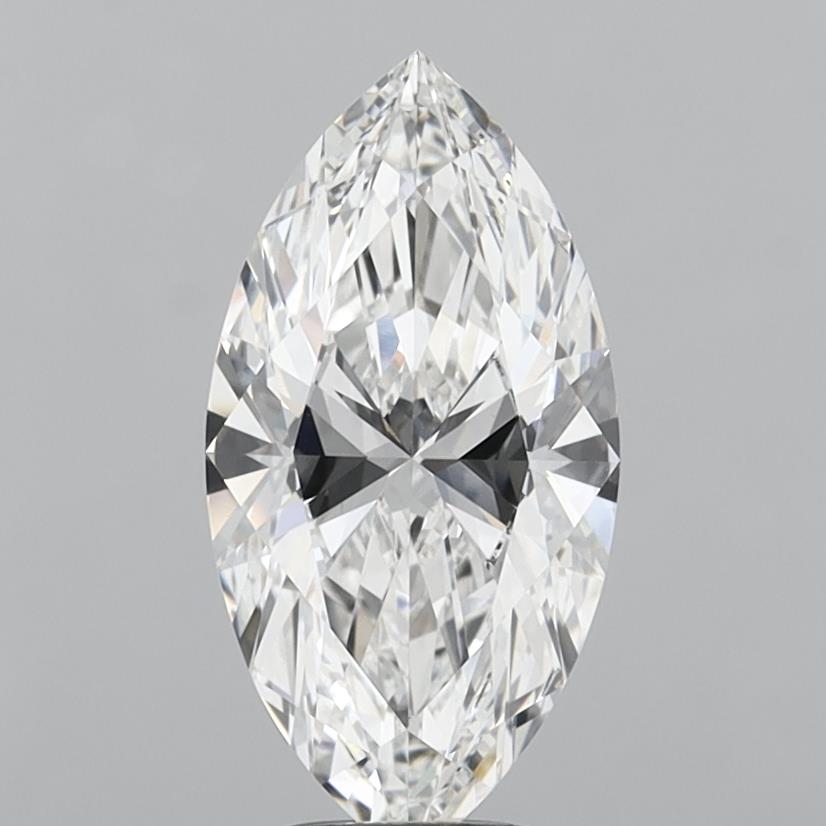 4.05 Carat Marquise Shaped, Ideal Cut, E Color, VVS2 Clarity, IGI Certified Lab Grown Diamond