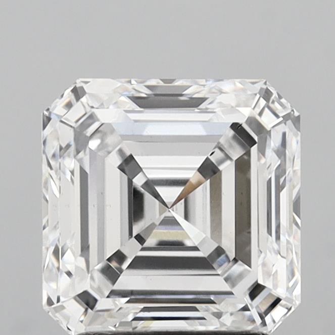 2.53 Carat Asscher Shaped, Ideal Cut, D Color, VS2 Clarity, IGI Certified Lab Grown Diamond