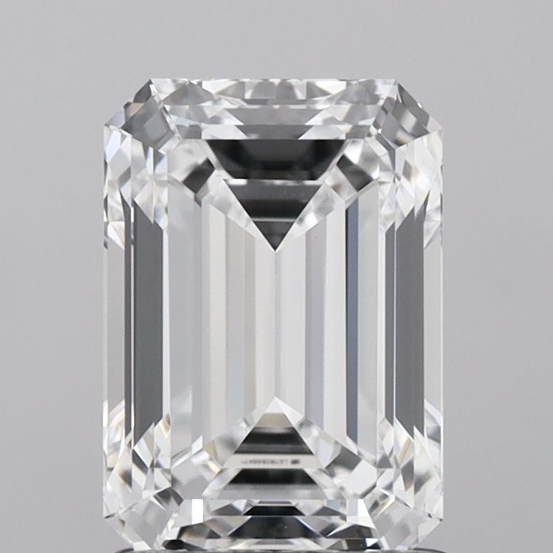 2.00 Carat Emerald Shaped, Very Good Cut, D Color, VS1 Clarity, IGI Certified Lab Grown Diamond