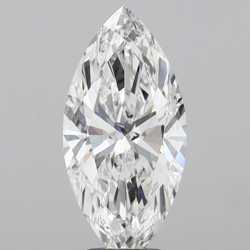 3.52 Carat Marquise Shaped, Ideal Cut, F Color, VVS2 Clarity, IGI Certified Lab Grown Diamond
