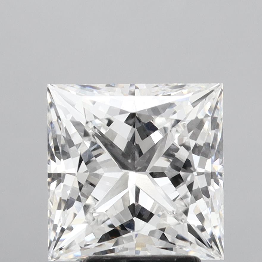 4.03 Carat Princess Shaped, Ideal Cut, E Color, VVS2 Clarity, IGI Certified Lab Grown Diamond