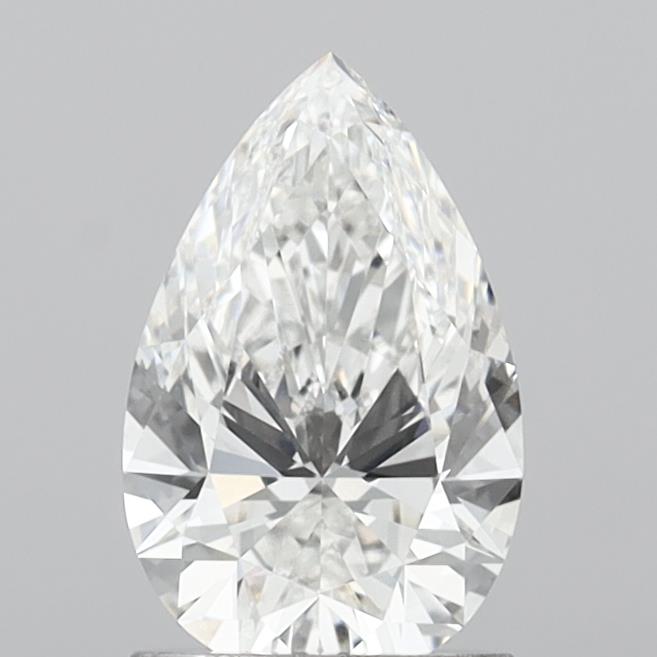 1.36 Carat Pear Shaped, Ideal Cut, D Color, VVS2 Clarity, IGI Certified Lab Grown Diamond