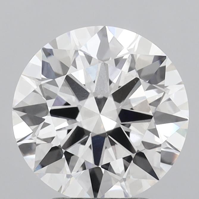 3.07 Carat Round Shaped, Ideal Cut, E Color, VVS2 Clarity, IGI Certified Lab Grown Diamond