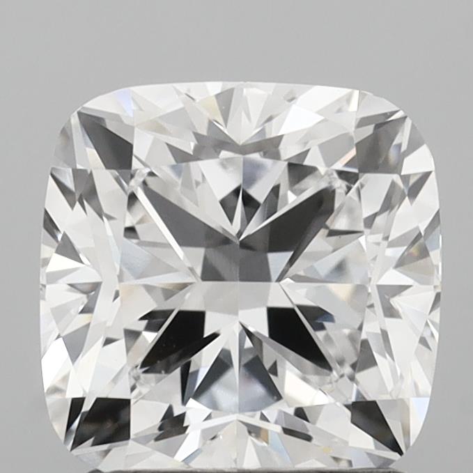 2.04 Carat Cushion Shaped, Ideal Cut, D Color, VVS2 Clarity, IGI Certified Lab Grown Diamond