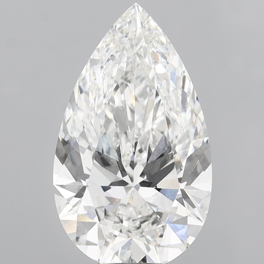 8.10 Carat Pear Shaped, Ideal Cut, E Color, VVS2 Clarity, IGI Certified Lab Grown Diamond