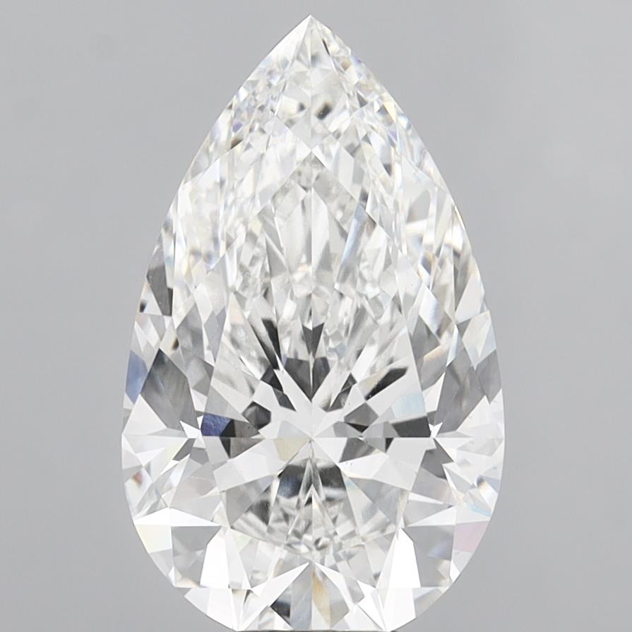 8.57 Carat Pear Shaped, Ideal Cut, F Color, VVS2 Clarity, IGI Certified Lab Grown Diamond