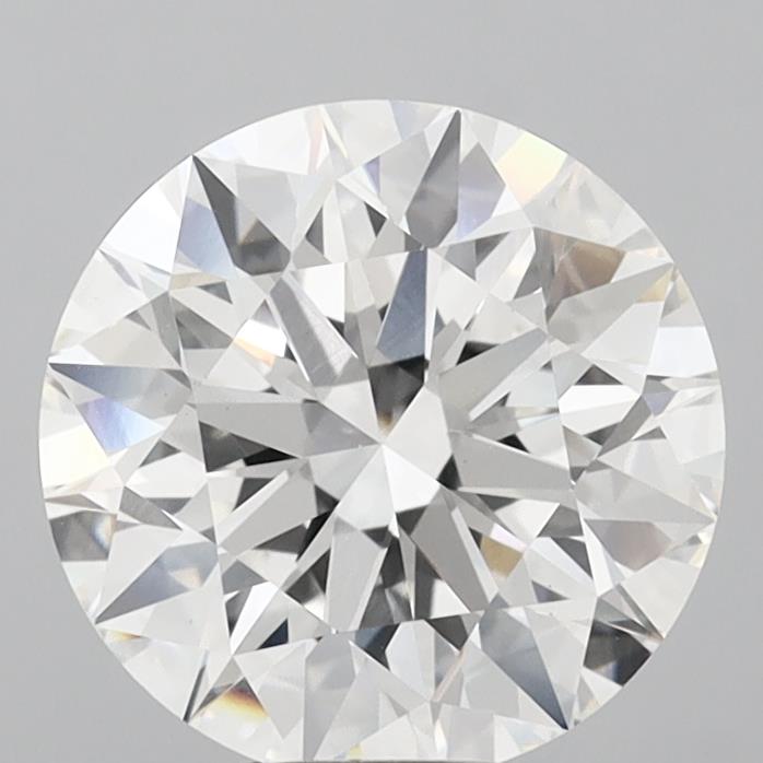 6.01 Carat Round Shaped, Excellent Cut, F Color, VVS2 Clarity, IGI Certified Lab Grown Diamond
