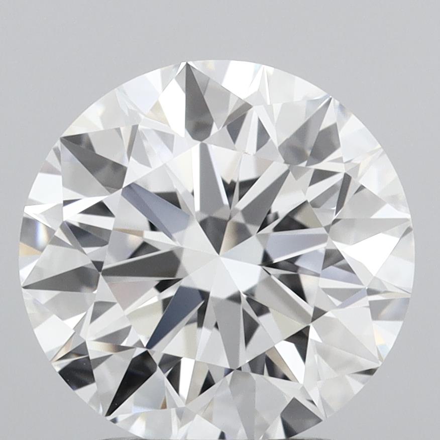 2.37 Carat Round Shaped, Ideal Cut, D Color, VVS2 Clarity, IGI Certified Lab Grown Diamond