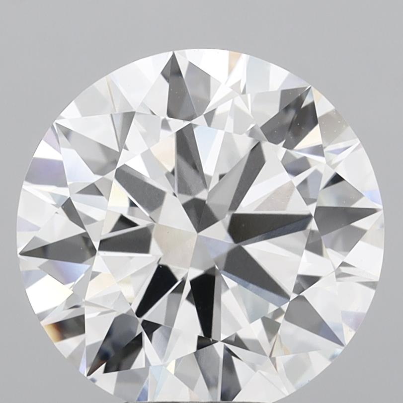6.07 Carat Round Shaped, Ideal Cut, E Color, VVS2 Clarity, IGI Certified Lab Grown Diamond