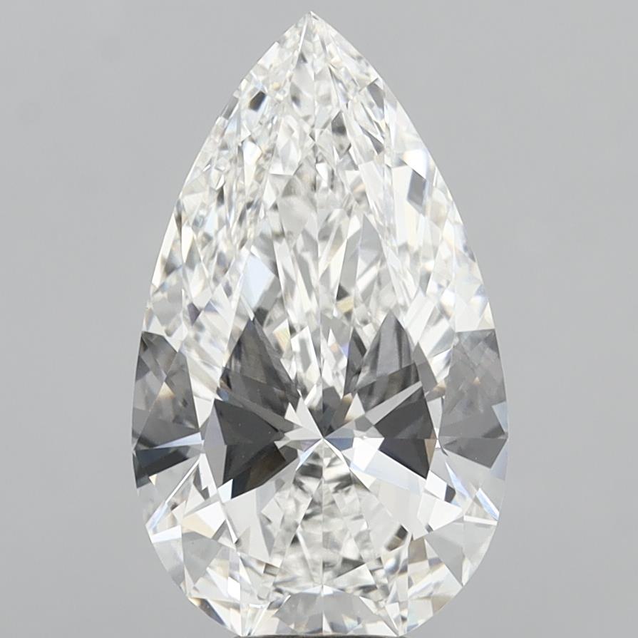 7.54 Carat Pear Shaped, Ideal Cut, F Color, VVS2 Clarity, IGI Certified Lab Grown Diamond