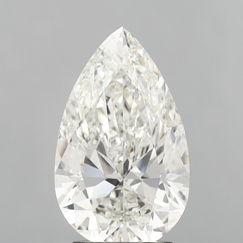3.02 Carat Pear Shaped, Ideal Cut, H Color, VS1 Clarity, IGI Certified Lab Grown Diamond