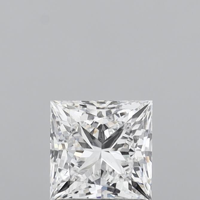 1.04 Carat Princess Shaped, Ideal Cut, E Color, VVS2 Clarity, IGI Certified Lab Grown Diamond