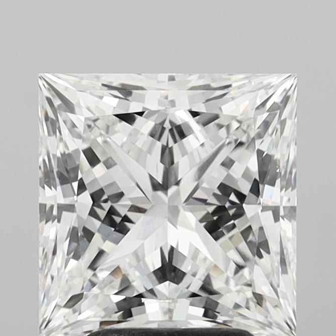 4.05 Carat Princess Shaped, Ideal Cut, F Color, VVS2 Clarity, IGI Certified Lab Grown Diamond