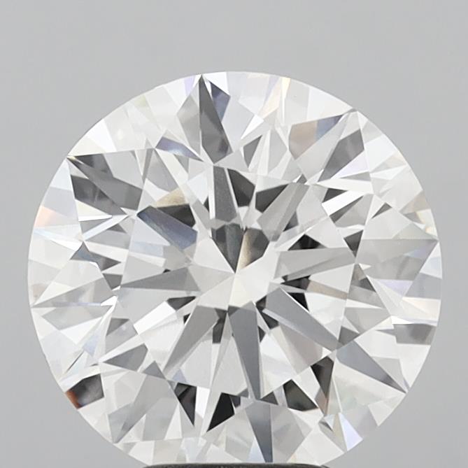 5.26 Carat Round Shaped, Ideal Cut, F Color, VVS2 Clarity, IGI Certified Lab Grown Diamond