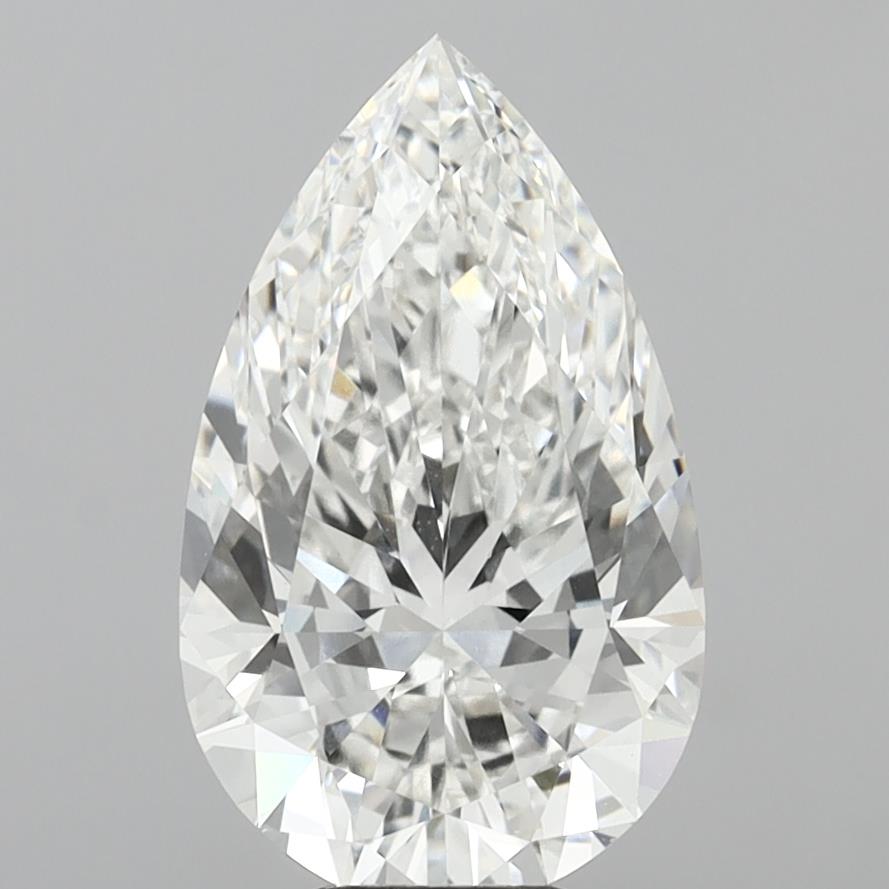 8.03 Carat Pear Shaped, Ideal Cut, F Color, VVS2 Clarity, IGI Certified Lab Grown Diamond