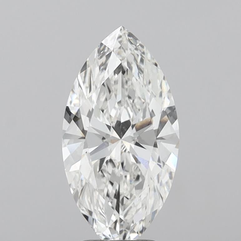 3.09 Carat Marquise Shaped, Ideal Cut, F Color, VVS2 Clarity, IGI Certified Lab Grown Diamond