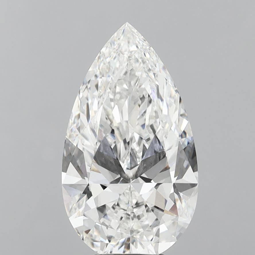 6.02 Carat Pear Shaped, Ideal Cut, E Color, VVS2 Clarity, IGI Certified Lab Grown Diamond
