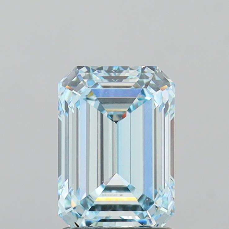 2.10 Carat Emerald Shaped, Ideal Cut, VS2 Clarity, IGI Certified Lab Grown Diamond