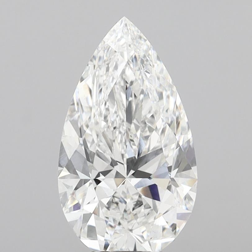 5.09 Carat Pear Shaped, Ideal Cut, E Color, VS1 Clarity, IGI Certified Lab Grown Diamond