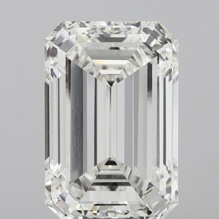 11.52 Carat Emerald Shaped, Excellent Cut, G Color, VVS2 Clarity, IGI Certified Lab Grown Diamond