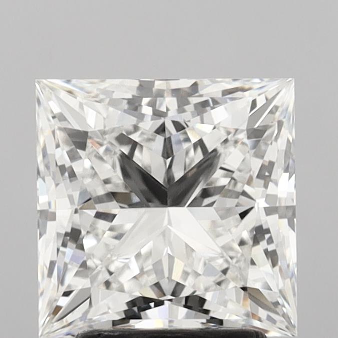 3.08 Carat Princess Shaped, Ideal Cut, F Color, VVS2 Clarity, IGI Certified Lab Grown Diamond