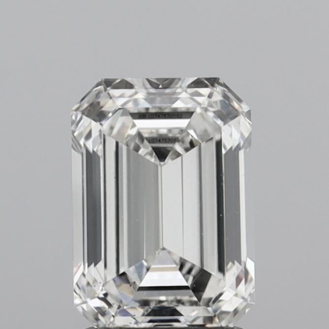 1.89 Carat Emerald Shaped, Ideal Cut, G Color, VS1 Clarity, IGI Certified Lab Grown Diamond