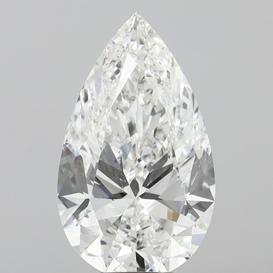 7.07 Carat Pear Shaped, Ideal Cut, F Color, VVS2 Clarity, IGI Certified Lab Grown Diamond