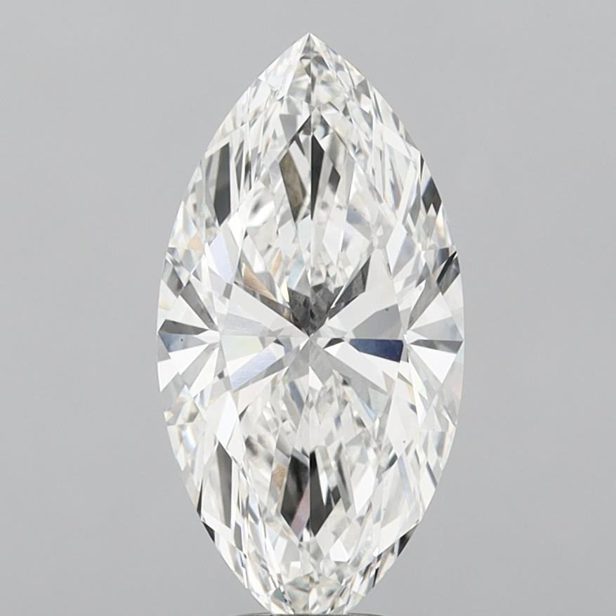 5.03 Carat Marquise Shaped, Ideal Cut, G Color, VVS2 Clarity, IGI Certified Lab Grown Diamond