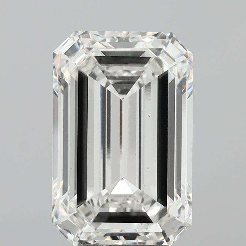 8.56 Carat Emerald Shaped, Ideal Cut, G Color, VVS2 Clarity, IGI Certified Lab Grown Diamond