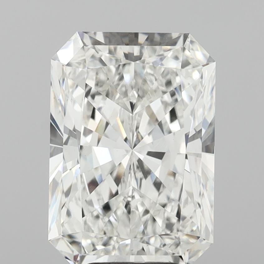 6.05 Carat Radiant Shaped, Ideal Cut, F Color, VS1 Clarity, IGI Certified Lab Grown Diamond