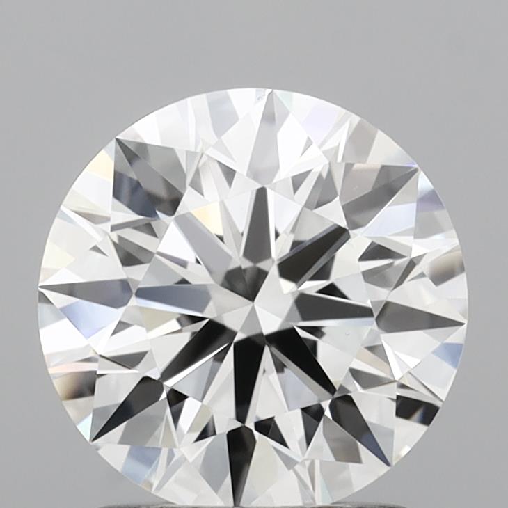1.54 Carat Round Shaped, Ideal Cut, D Color, VVS2 Clarity, IGI Certified Lab Grown Diamond