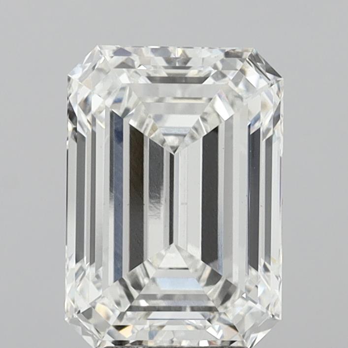 6.11 Carat Emerald Shaped, Ideal Cut, F Color, VS1 Clarity, IGI Certified Lab Grown Diamond