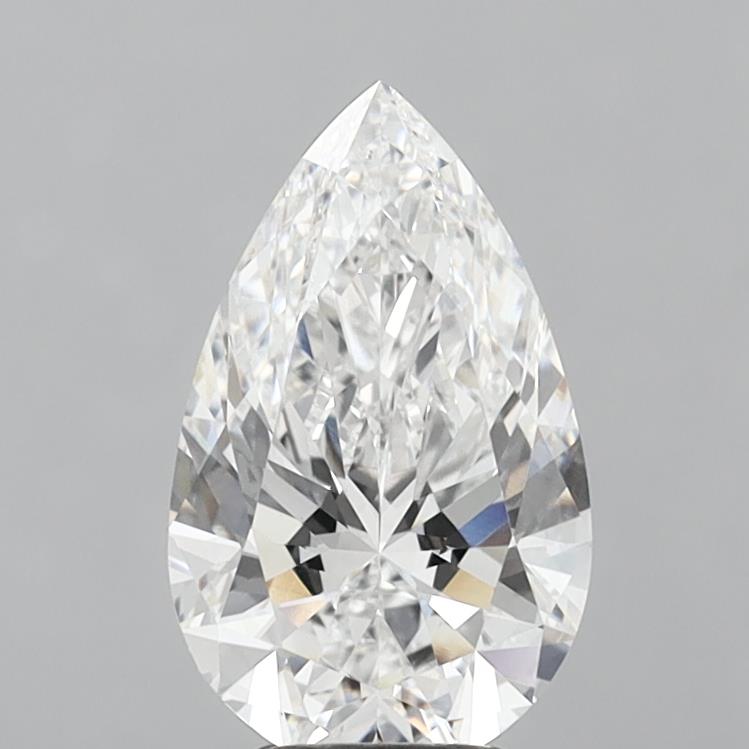 4.04 Carat Pear Shaped, Ideal Cut, E Color, VVS2 Clarity, IGI Certified Lab Grown Diamond