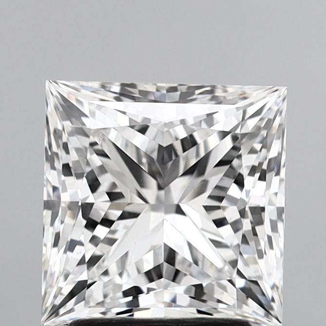 3.08 Carat Princess Shaped, Ideal Cut, E Color, VS1 Clarity, IGI Certified Lab Grown Diamond