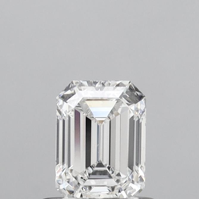 0.79 Carat Emerald Shaped, Ideal Cut, E Color, VVS2 Clarity, IGI Certified Lab Grown Diamond
