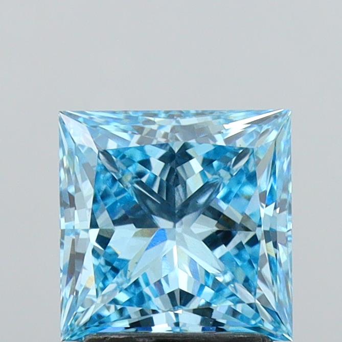 1.95 Carat Princess Shaped, Excellent Cut, VS1 Clarity, IGI Certified Lab Grown Diamond