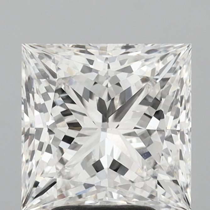 4.07 Carat Princess Shaped, Ideal Cut, F Color, VVS2 Clarity, IGI Certified Lab Grown Diamond
