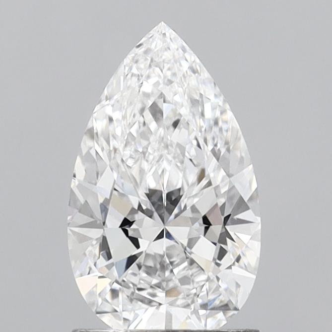 1.38 Carat Pear Shaped, Ideal Cut, D Color, VVS2 Clarity, IGI Certified Lab Grown Diamond