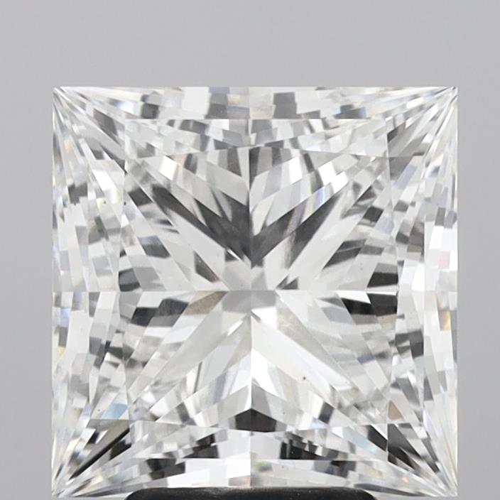 4.76 Carat Princess Shaped, Ideal Cut, E Color, VS2 Clarity, IGI Certified Lab Grown Diamond