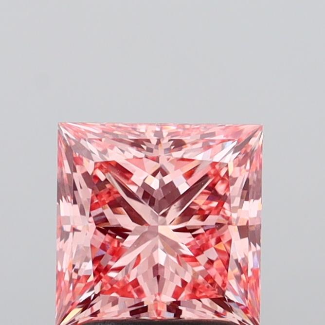 2.04 Carat Princess Shaped, Ideal Cut, VS1 Clarity, IGI Certified Lab Grown Diamond