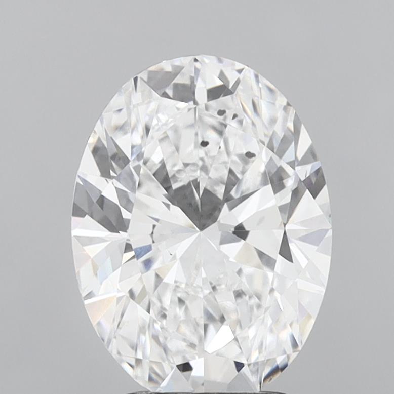 3.03 Carat Oval Shaped, Ideal Cut, D Color, SI1 Clarity, IGI Certified Lab Grown Diamond